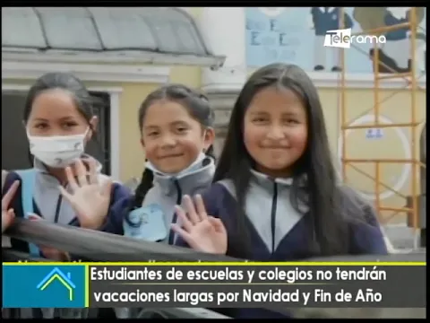 Estudiantes de escuelas y colegios no tendrán vacaciones largas por Navidad y Fin de Año