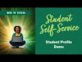 Student Self-Service Tutorial - Student Profile Demo