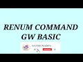 RENUM COMMAND GW BASIC IN URDU HINDI Computer science 10 class ISRA SABRI ACADEMY