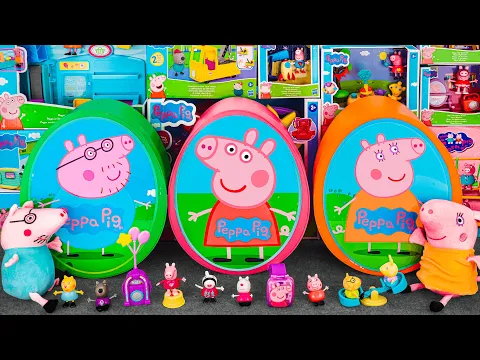 Download MP3 Peppa Pig Toys Unboxing Review ASMR | Peppa Pig Mystery Eggs, Mummy Pig Eggs,  Daddy Pig Eggs