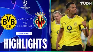 HIGHLIGHTS - Borussia Dortmund vs Villarreal | UEFA Champions League - Jornada 1 Fase de Liga | TUDN