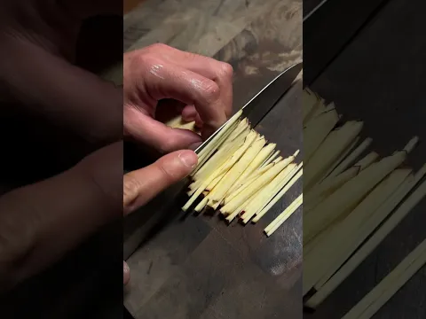 Rui “GIN” Ginsan Gyuto, slicing up a sweet potato  #fyp #satisfying #kitchenknife #japaneseknife