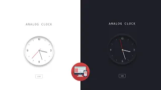 Creating Analog Clocks with Dark Light Themes using HTML CSS JavaScript