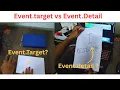 Event target vs Event detail Difference Lightning web component