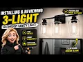 Installing Reviewing a Modern 3-Light Bathroom Vanity Light Easy DIY Upgrade