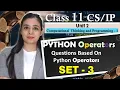 PYTHON Operators - Practice Question Set