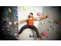 Climbing a V5 at LA Boulders