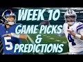 NFL Week 10 Predictions and Picks ESPN Pick em Week 10