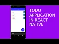Todo App in React Native from scratch with in 11 minutes