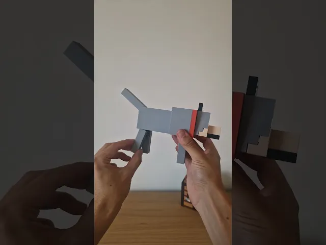 Minecraft Articulated Wolf-3MF multipart file  video thumbnail