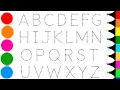 ABCDEFGHIJKLMNOPQRSTUVWXYZ Easy Step by Step Draw and Paint Alphabet A to Z Coloring Page