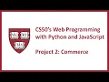 CS50 s Web Programming with Python and JavaScript - Project 2 Commerce