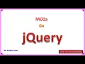 jQuery MCQ Part 3 Rapid Test Programming Joshi P D