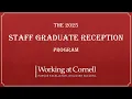 Staff Graduate Reception 2025 - Event Recording