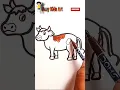 EASY SIMPLE DRAWING OF COW-DRAWING FOR BEGINNERS - COW