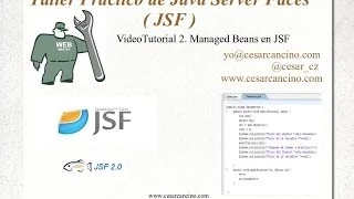 Tutorial 2 del Taller Practico de Java Server Faces Managed Beans en JSF