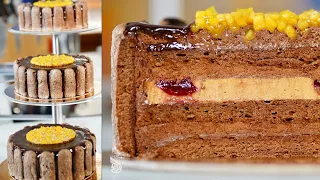 Chocolate Charlotte with Mango Cremeux – Bruno Albouze