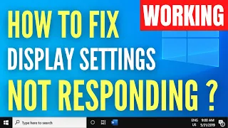 How To Fix Display Settings Not Responding Windows 10 Display Settings Not Opening Problem FIXED 