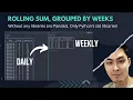 How to create Rolling Sum grouped by weeks ISOWeek with just Python no pandas