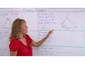 Drawing triangles with given conditions