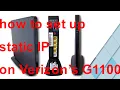how to set up static IP on Verizon s fios wifi router G1100