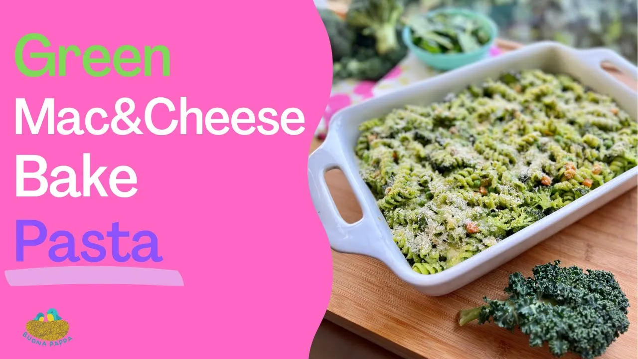 Green Mac&Cheese Bake Pasta Recipe. Veggies have never been so inviting!