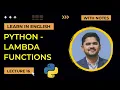 16 Python Lambda Functions Tutorial Python Tutorial for Beginners Amit Thinks