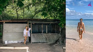 We moved to a hut in a SECRET BEACH 🌴🔥🎣  (Unforgettable Sailing Ep.145)