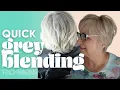 BLENDING GREY HAIR HIGHLIGHTS ON SHORT FINE HAIR 90 min appointment