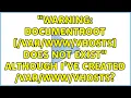 Warning DocumentRoot vhosts does not exist although I ve created vhosts