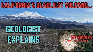 Geology of Mount Shasta California USA