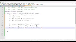 Declaring and assigning variables Java Basics