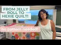 From Jelly Roll to Hexie quilt no pattern needed Easy Jelly Roll Quilt Anyone Can Make
