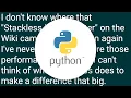 What are the drawbacks of Stackless Python