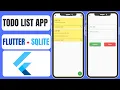 Complete Todo List App with SQLite sqflite in Flutter Null Safety