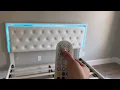 Jocisland Queen Size Bed Frame with LED Lights Storage Drawers Review