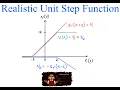 Writing the expression for a realistic Unit Step Function Ramp Function