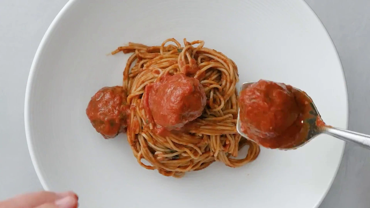 Test Kitchen: Thin Spaghetti with Beef Heart Meatballs