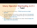 Unary Operator Overloading in C Tamil