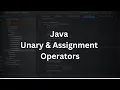 Java Programming Tutorial Java Operators Unary Assignment Operator
