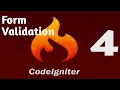 Form Validation in Codeigniter Part Codeigniter 4 tutorial in Hindi