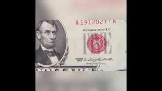 Rare Red Seal 5 Dollar bill Series 1963