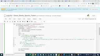 Delete rows from multiple excel files in a folder when a perticular pattern is matched using Python