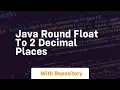 java round float to 2 decimal places