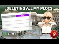DELETING ALL MY BLOXBURG PLOTS 20M