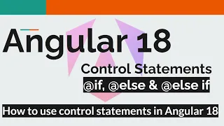 Angular 18 - How to use control flow statement if else else if