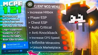 the best hacked mod menu client for mcpe 1 21 23 