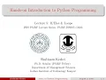 Full Python Course Lecture 5 Statements Loops and Problem Solving