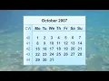 October 2007 Calendar