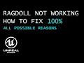 RAGDOLL not working EASY FIX - Unreal Engine 5